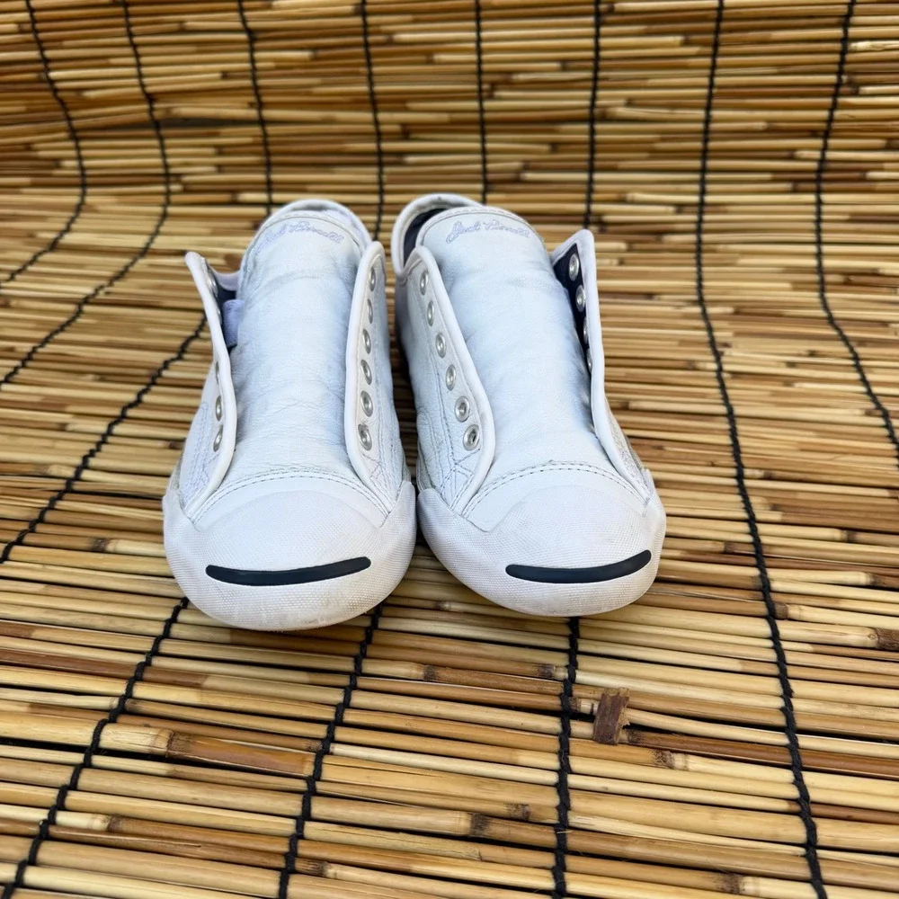 Converse Jack Purcell CP Leather White Low Top Sneakers Mens 6.5 Womens 8.5 - Picture 4 of 8